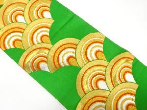 アンティーク　青海波模様織り出し袋帯(材料)